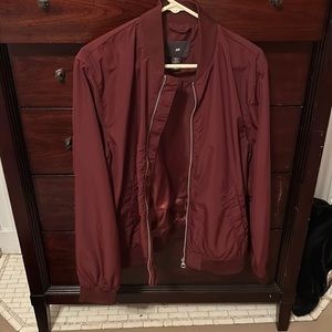 H&M Burgundy Bomber Jacket (Medium) Never Worn, brand new